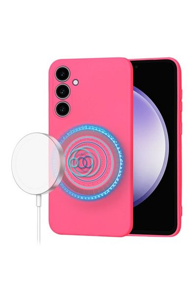 Dali Protective Case Compatible with Samsung Galaxy S23 FE, SoftFlex, MagSafe-Compatible, Silicone, Fuchs