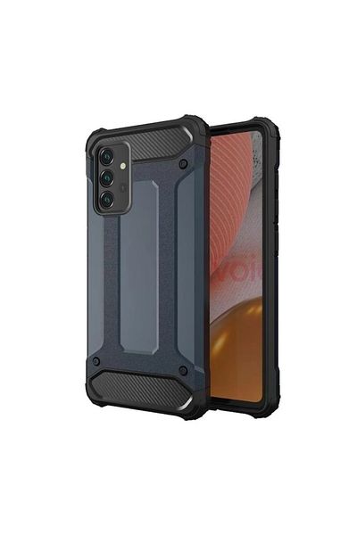 Dali Protective Case Compatible with Samsung Galaxy A72, Hybrid Armor, Reinforced Edges, TPU, Dark Blue