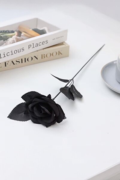 Buka Shops Asil Siyah Yapay Tekli Gül - Ev ve Ofis Dekorasyonu