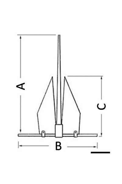 OSCULATI Lewmar LFX Anchor 2-10 Kg, 7 Kg, Anodized Aluminum, Corrosion Resistant
