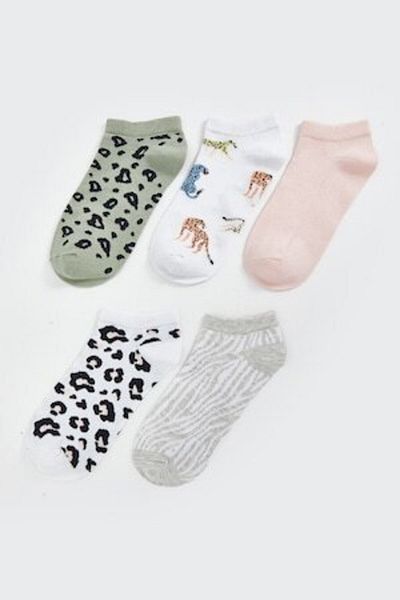 LC Waikiki - Set of cotton blend socks - 5 pairs, Multicolor, 36-38
