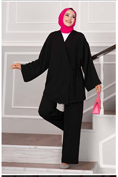 GÜLSEVEN بدلة مع بنطلون برباط جانبي