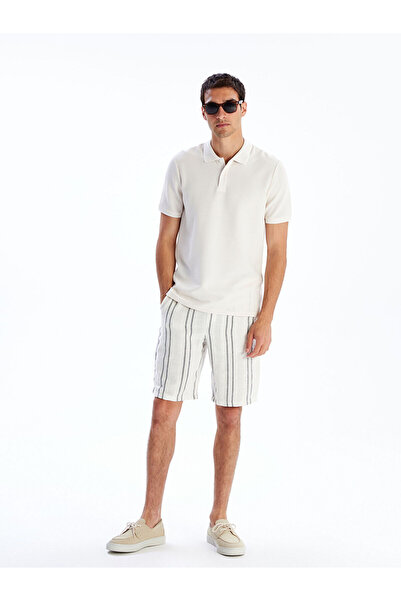 LC Waikiki Nevavm Standard Mold Striped Men's Shorts with a Difference