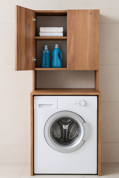 Home ZEN %100MDF ÇAMAŞIR MAKİNA DOLABI VE BONYO DÜZENLEYİCİ DOLABI