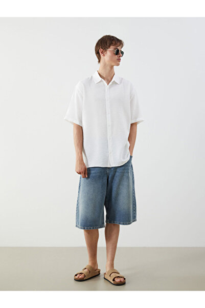 LC Waikiki Indigo Rahat Kalıp Erkek Jean Şortolon