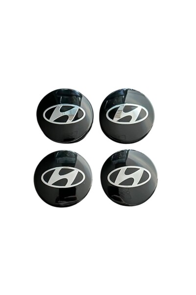 Hyundai Set 4 capace roti 57mm exterior, 54mm interior Negre compatibil/inlocuitor janta aliaj