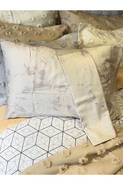 ŞENER HOME 100% Cotton Satin 2-Piece Hobby Pillow Case 50X70 cm