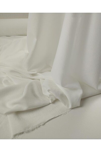 Kumaş Parça Sifon în culoarea albă (lățime 150 cm x lungime 340 cm)