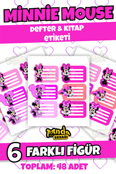PANDA SOKAĞI Školska etiketa za svesku, etiketa za knjigu, etiketa sa temom M...