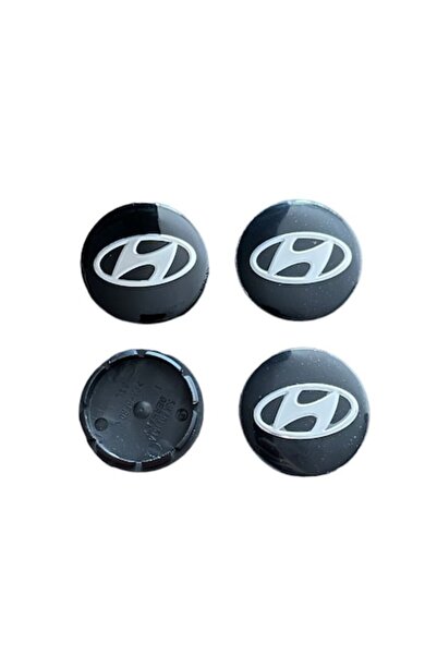MAF Set 4 capace roti 56mm Hyundai Negru compatibil/inlocuitor janta aliaj