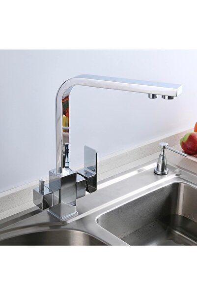 İyem 3 Yollu Siyah Arıtmalı Mutfak Musluk Evye Bataryası 1. SINIF YERLİ ÜRETİM