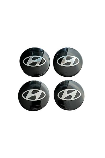 Hyundai Set 4 capace roti 57mm exterior, 54mm interior Negre compatibil/inlocuitor janta aliaj