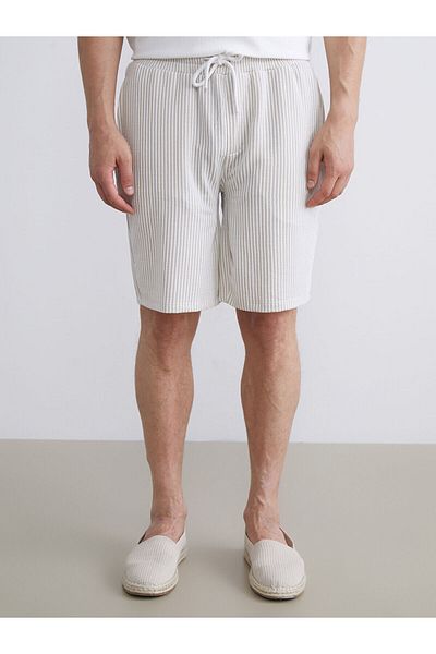 LC Waikiki Ανδρικό σορτς με ρίγες Standard Fit