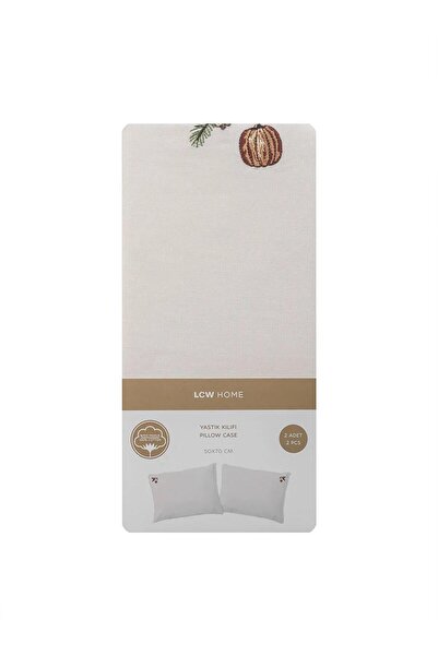 LC Waikiki Lcw Home Embroidered Cotton Pillow Case 2 Pcs 50X70 cm (W5)