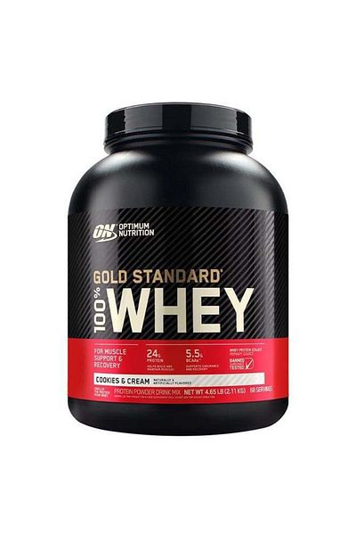 Optimum Nutrition Gold Standard 100 Percent Whey Protein - Cookies And Cream - 2.11 Kilogram