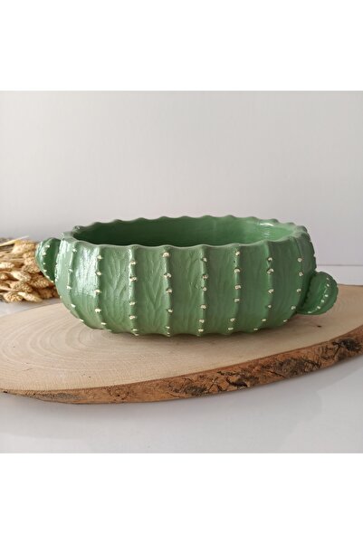 Rüzgarlı Atölye Oval Kaktüs Saksı