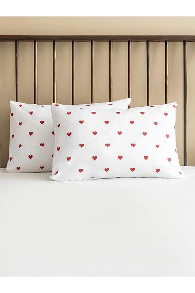 LC Waikiki Lcw Home Heart Printed Pillow Case 2 Pcs 50X70 cm (W5)