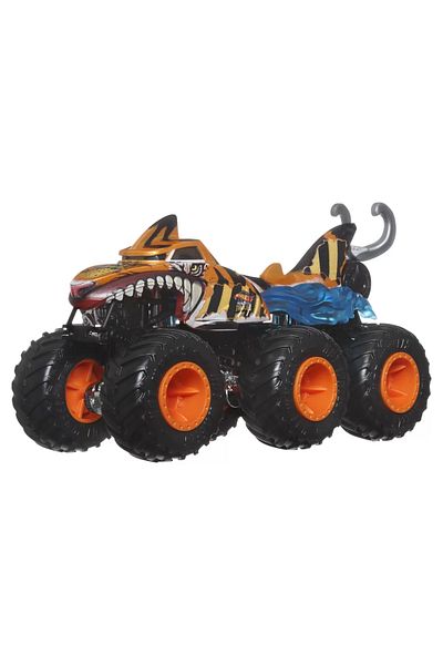 HOT WHEELS MONSTER TRUCK BIG RIGS MASINUTA METALICA CU 6 ROTI TIGER SHARK SCARA 1:64