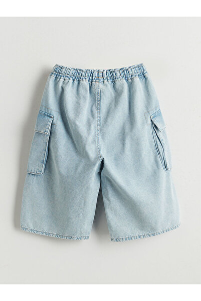 LC Waikiki Boy's Cargo Jean Shorts with Elastic Waist