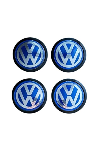 MAF Set 4 capace roți 75mm extern, 69mm intern, albastre VW compatibile/de schimb pentru jante din aliaj