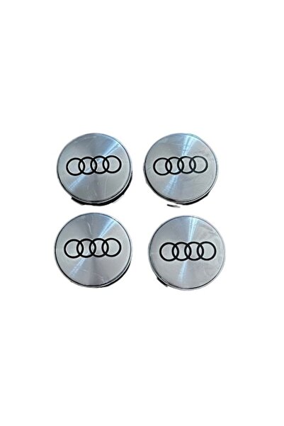 Audi Set 4 capace roti 60mm argintiu negru compatibil/inlocuitor janta aliaj