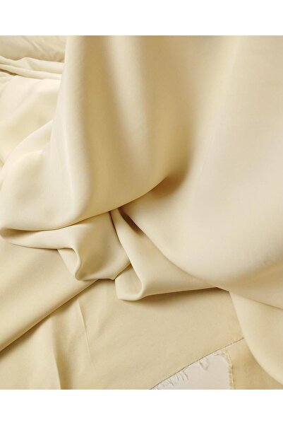 Kumaş Parça Țesătură 100% viscoză în culoare crem (lățime 150 cm x lungime 20...