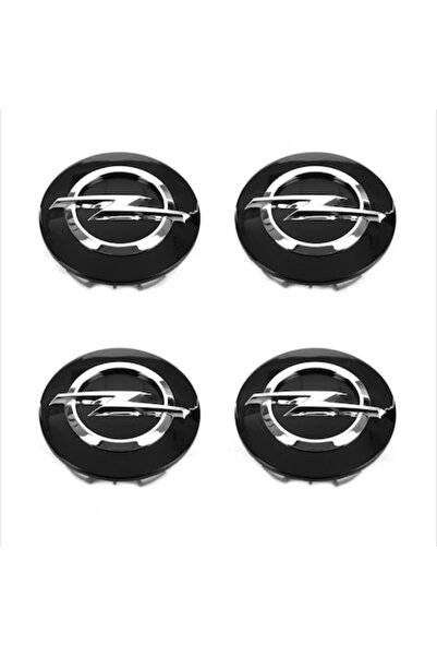 Opel Set of 4 wheel caps 54mm Opel, for alloy rims, Black
