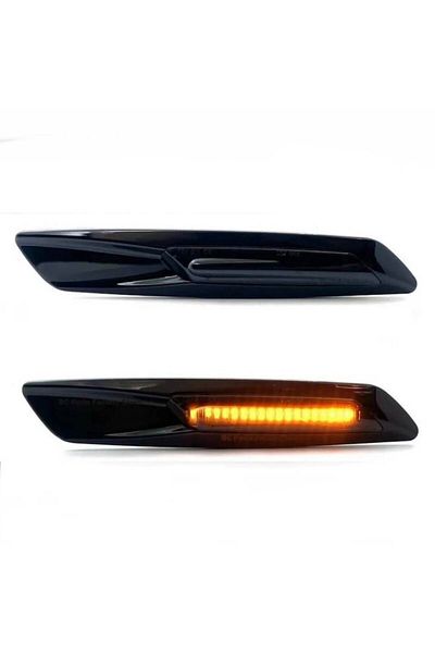 MAF Set 2 buc lampi led pentru semnalizare laterala dinamic pentru BMW E90/E92/E60/E82/E87/F10/F11, Negr