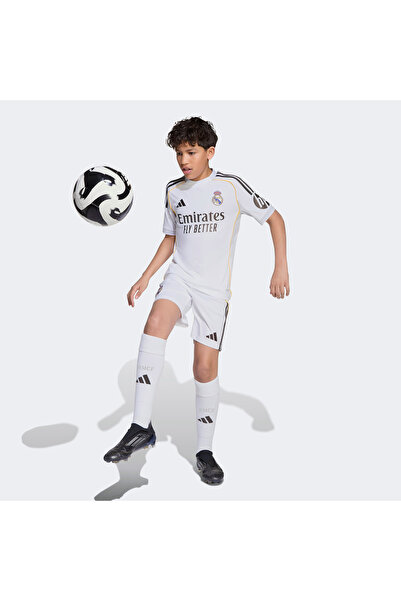 adidas Real Madrid 25-26 İç Saha Çocuk Beyaz Futbol Şortu