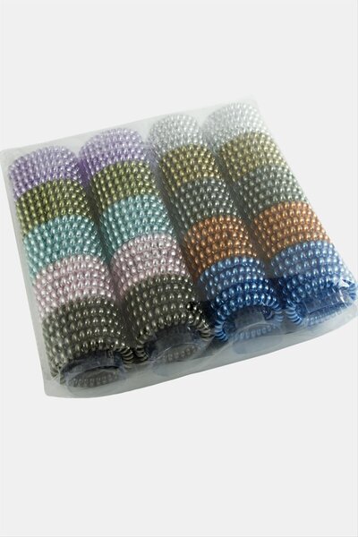 Ronanna 100 τεμάχια πολύχρωμες λαστιχένιες πόρπες με ζυμαρικά