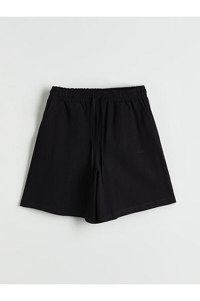 LC Waikiki Sort pentru femei din amestec de in cu talie elastică sezon nou - S5PM74Z8