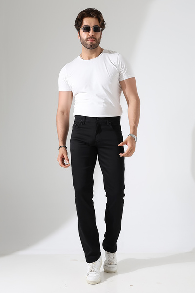 sports here Erkek Siyah Renk Kaliteli Esnek Likralı Pantolon