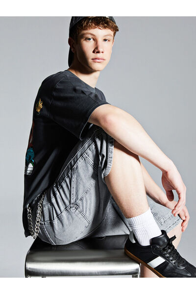 LC Waikiki Özmarka Νέα Σεζόν Νεανικά Ανδρικά Τζιν Σορτς