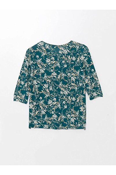 LC Waikiki Γυναικεία φλοράλ μπλούζα LCW Grace V-Neck (W5)