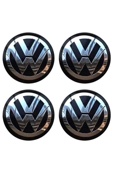 VW Set 4 capace jante 65mm Volkswagen - Compatibile cu Golf, Polo, Passat și alte modele - Durable
