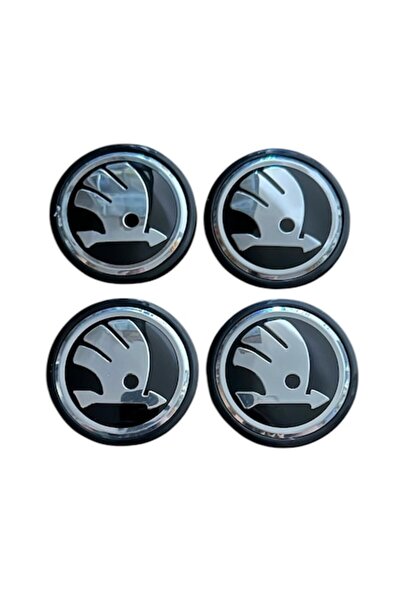 MAF Set 4 capace roti 59mm exterior, 55mm interior Skoda argintii compatibil/...