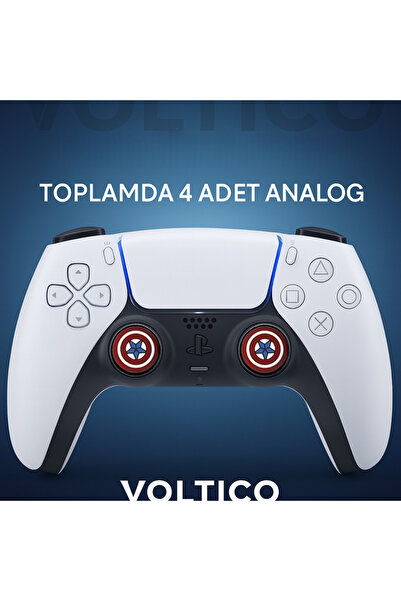 Voltico 4’lü Analog Başlık Seti Desenli Analog Koruyucu PS5/PS4/PS3/Xbox One-S-X/NS