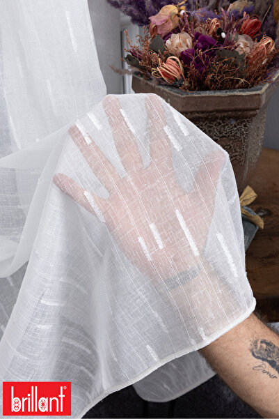 Brillant Keten Lotus Ekru 1/2.5 Normal Pileli Ütü İstemez Kırışmaz Yeni Sezon...