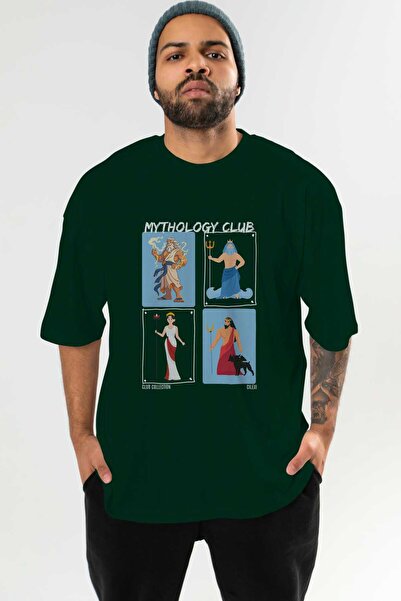 Ankhises Mythology Club 2 μπροστινά εμπριμέ μπλουζάκια Oversize Ανδρικά Γυναικεία 100% βαμβακερό μπλουζάκι με λαιμόκοψη