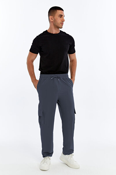 KRAVEN Ανδρικό Oversize Loose Fit Cargo Premium Φούτερ με τσέπες Αλεξίπτωτο Παντελόνι με ρυθμιζόμενο ύφασμα με κλιπ στο πόδι