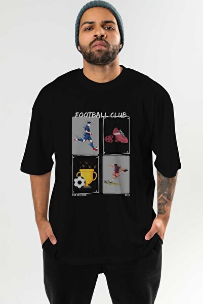 Ankhises Tricou oversize imprimat în față Football Club Bărbați Femei Tricou ...
