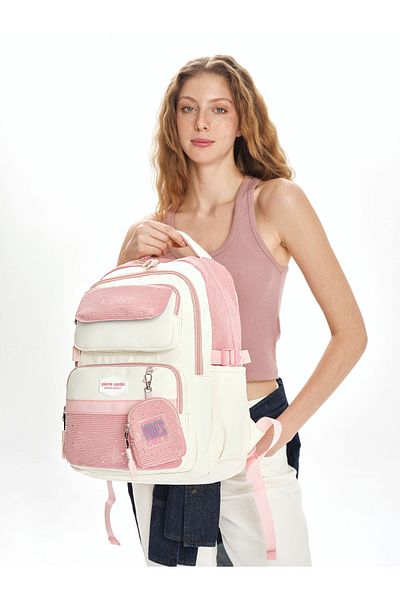 Pierre Cardin Rucsac școlar roz pentru copii 07PC2824