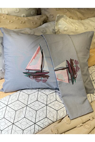 ŞENER HOME 100% Cotton Ranforce 2-Piece Hobby Pillow Case 50X70 cm