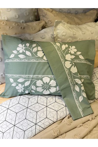 ŞENER HOME 100% Cotton Ranforce 2-Piece Hobby Pillow Case 50X70 cm