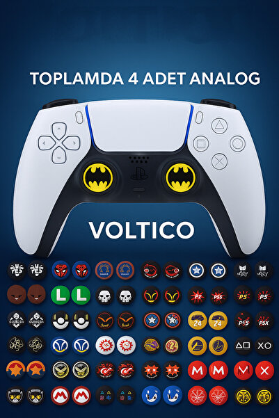 Voltico 4’lü Analog Başlık Seti Desenli Analog Koruyucu PS5/PS4/PS3/Xbox One-S-X/NS