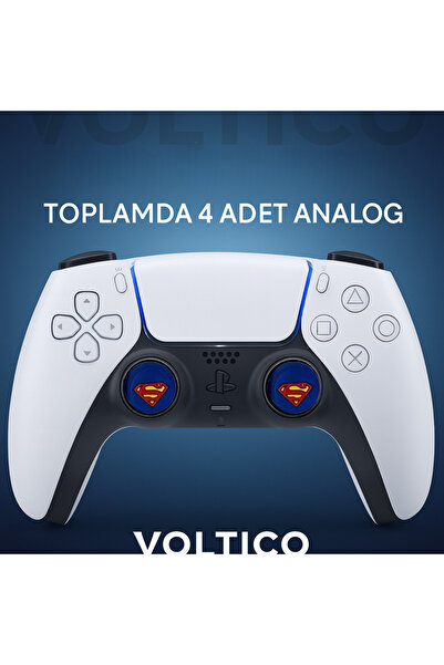Voltico 4’lü Analog Başlık Seti Desenli Analog Koruyucu PS5/PS4/PS3/Xbox One-...