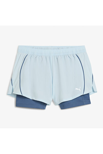 Puma Run Velocity 2in1 3 Kadın Mavi Koşu Şortu