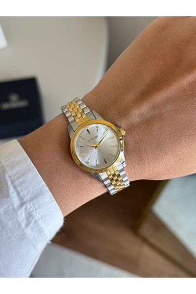 Homies Guaranteed Premium Women's Wristwatch Gold-Silver (White Dial) Rshms-232