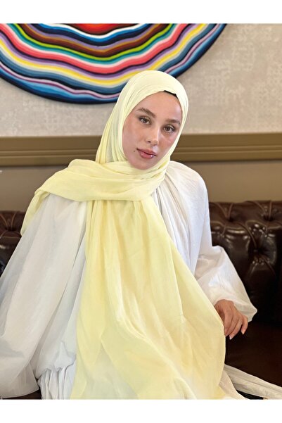 Modakaşmir Aya Serisi Şal - Tereyağı Sarısı