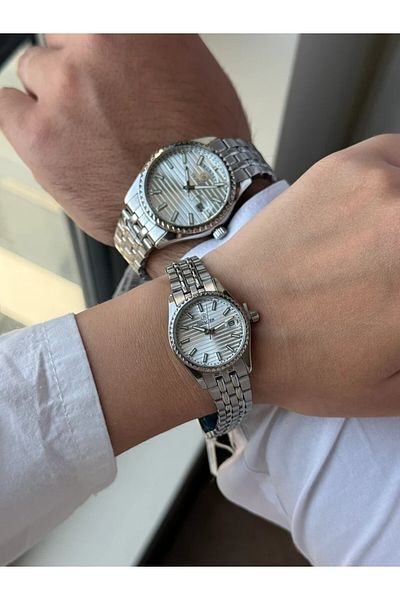 Homies Guaranteed Premium Couple Watch Silver (White Dial) Rshms-259
